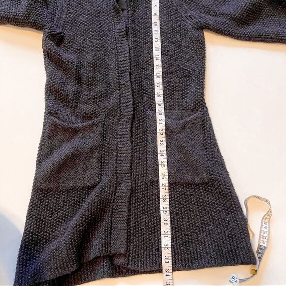 Elie Tahari Beatrice Charcoal Alpaca Wool Long Cardigan Size S - Picture 8 of 8
